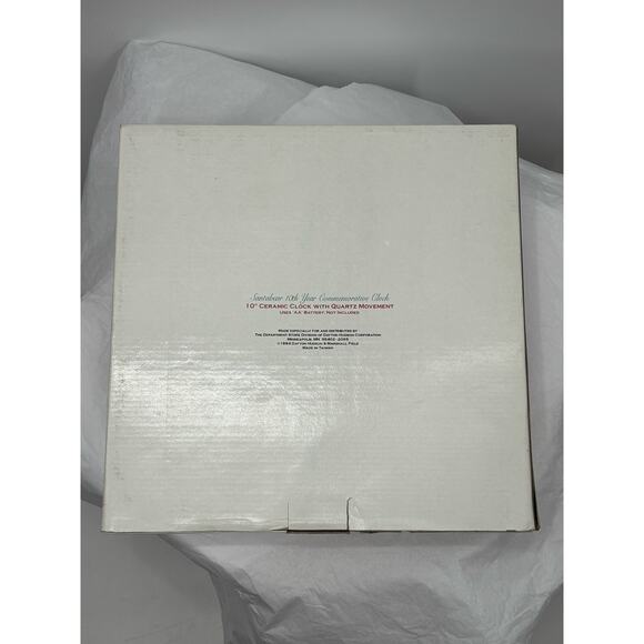 SantaBear 1994 10 Year Commemorative Ceramic Clock - Picture 8 of 8